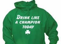 Drink Like A Champion Today St. Patrick's Day Irish Green Hoodie