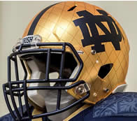 Notre Dame 2014 Shamrock Series HydroFX Revolution Speed FULL SIZE AUTHENTIC Helmet NEW GOLD